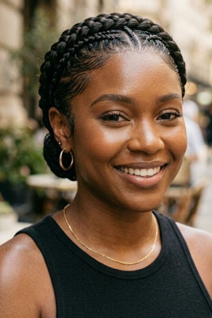 Slicked Back Braided Crown