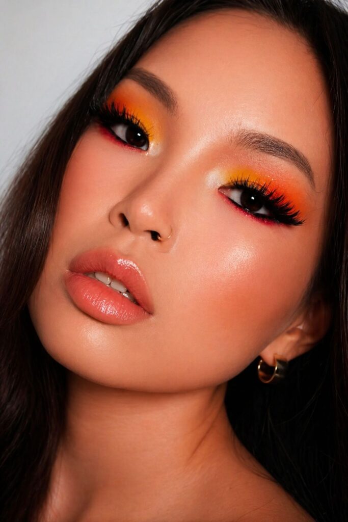 Soft Matte Brown with Orange Pop eyeshadow