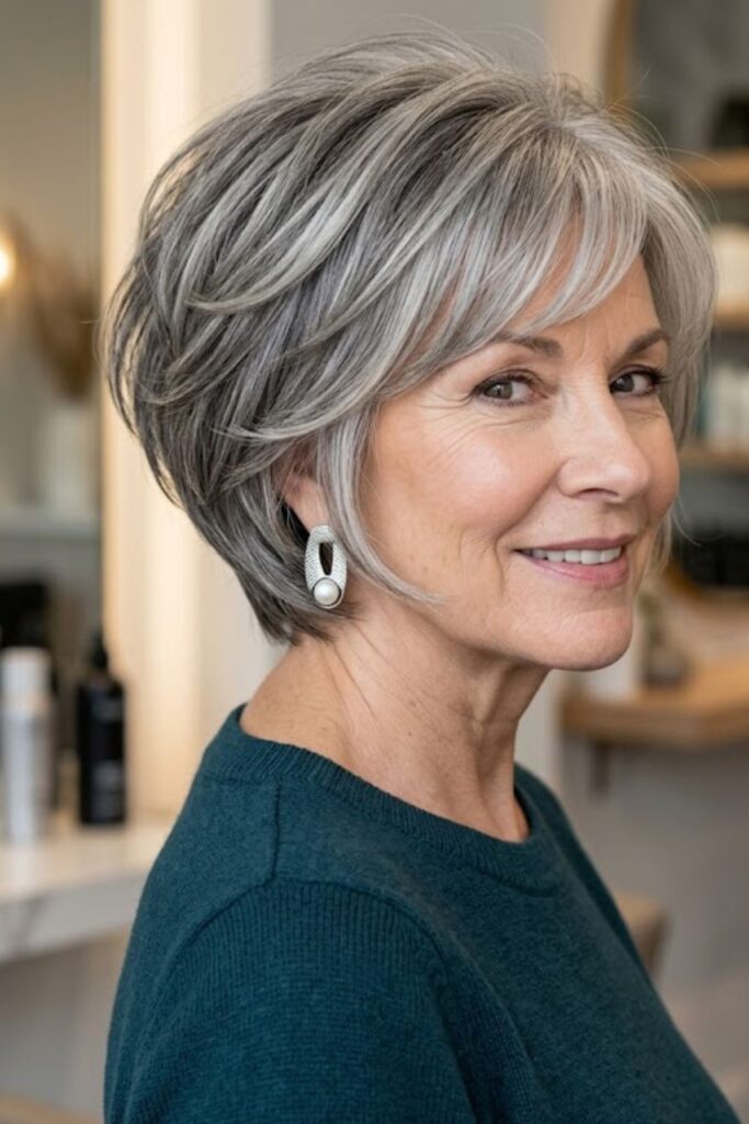 Stacked Layered Crop on an older woman