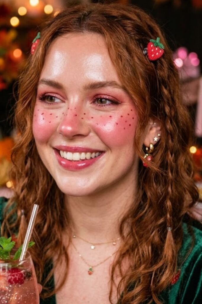 Strawberry Makeup for Halloween