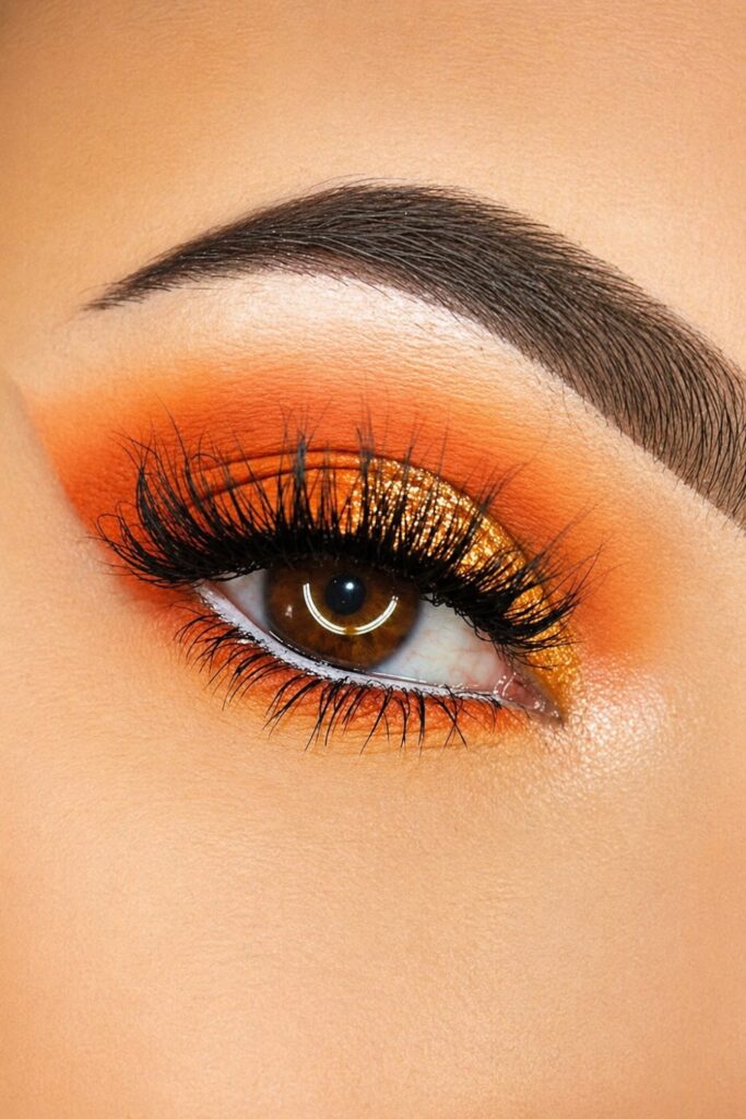 Sunset Brown and Orange Eyeshadow Glow eyeshadow