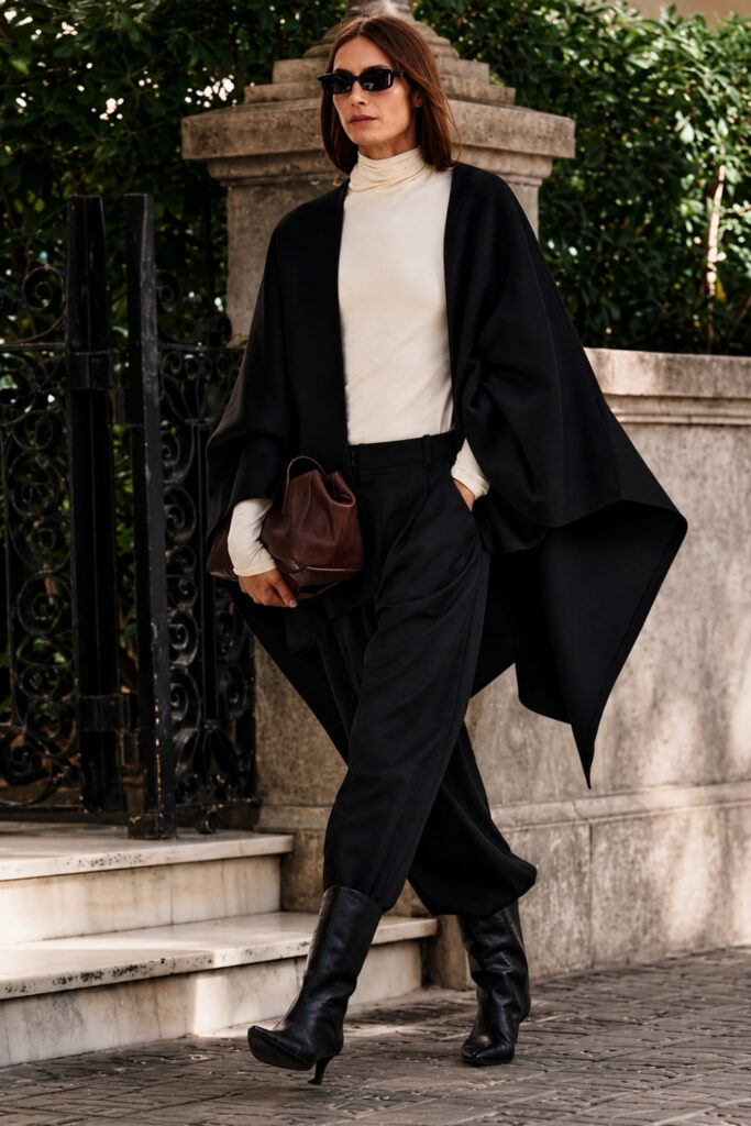 Tailored Short Cape with Slacks
