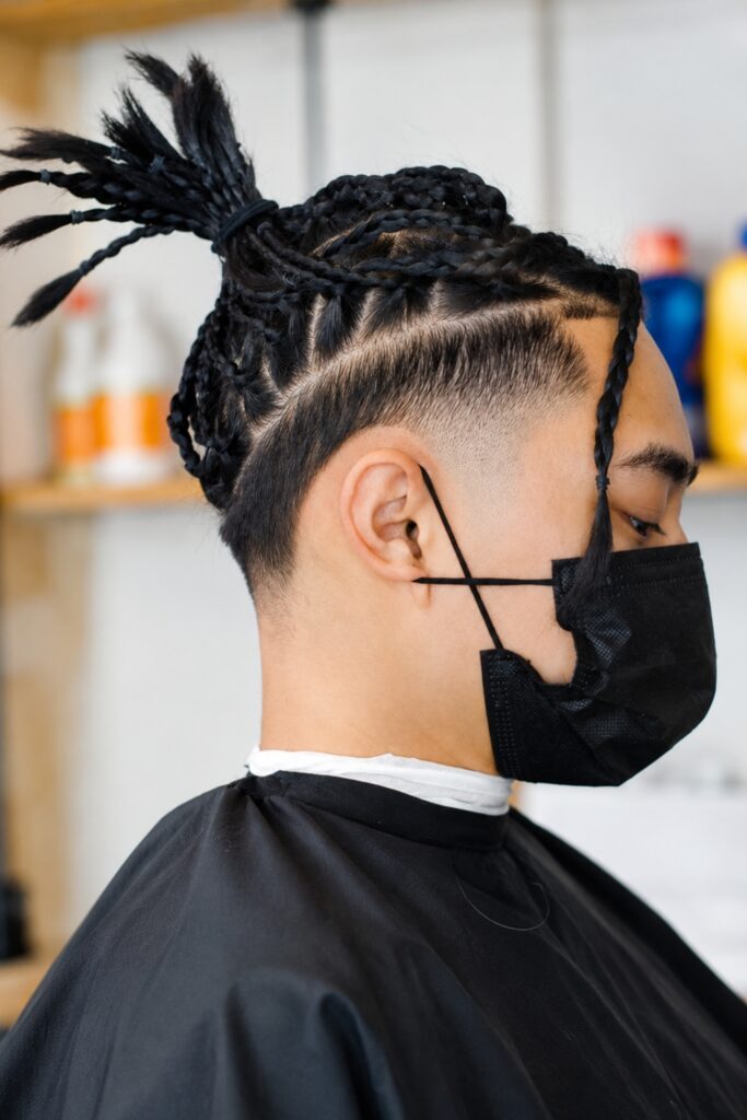 15. the Temple Fade with Braids
