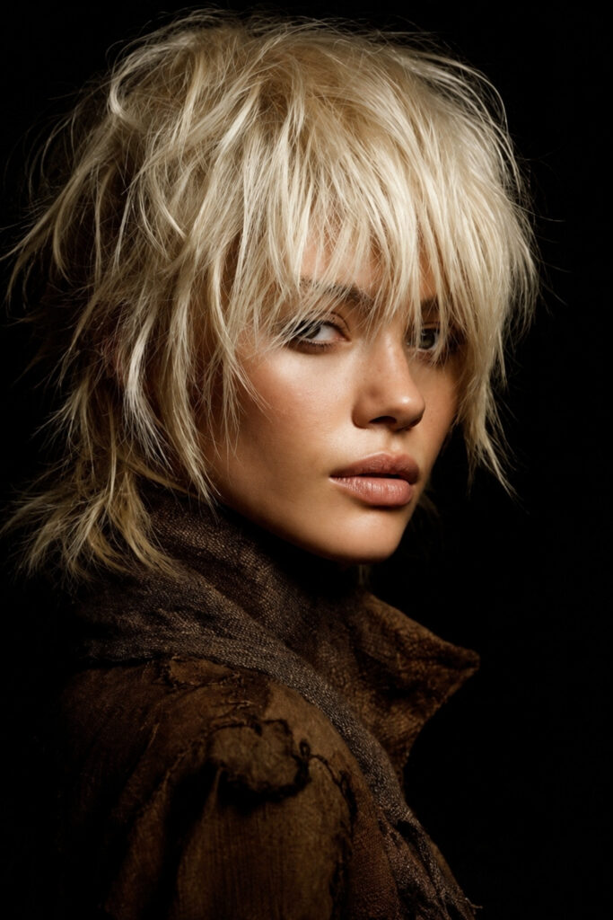 Thick Hair Alt Shag with Razor-Cut Ends