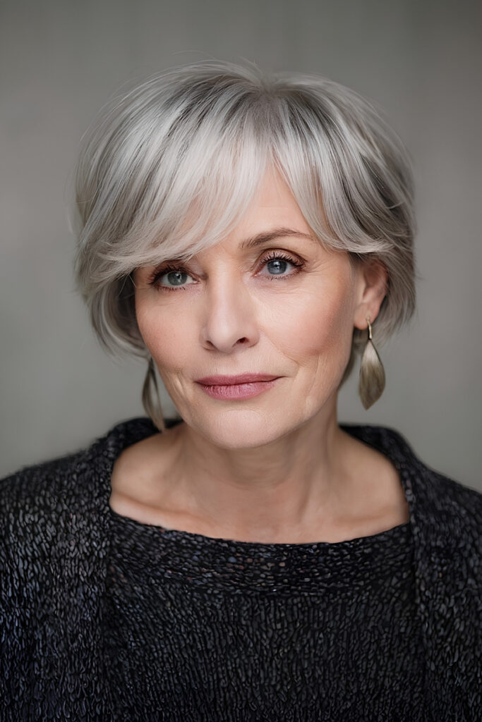 Volumizing Layered Cut on an older woman