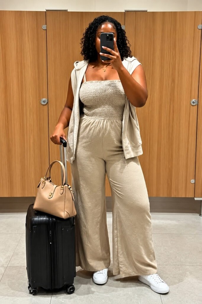 Wide-Leg Joggers with a Longline Fitted Top