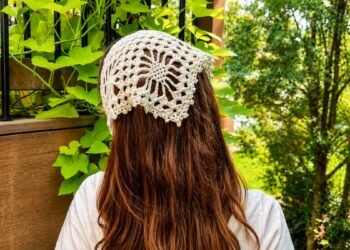 crochet lace bandana