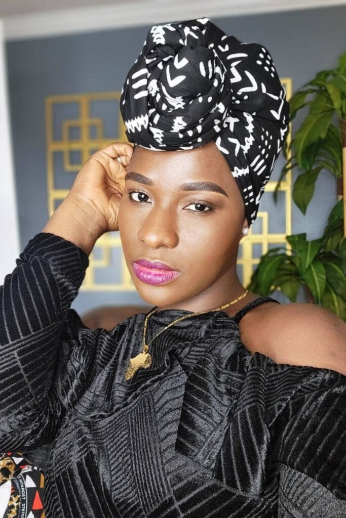 African Print Headwrap as the Statement
