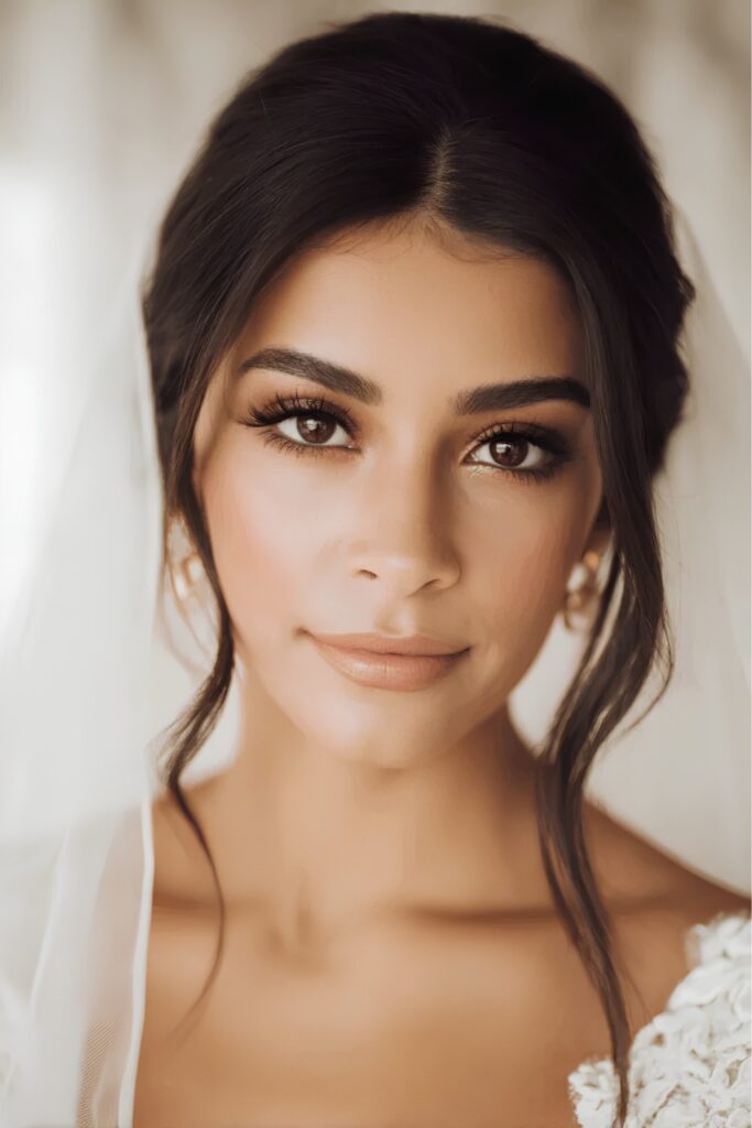 Bridesmaid makeup: bronze glow