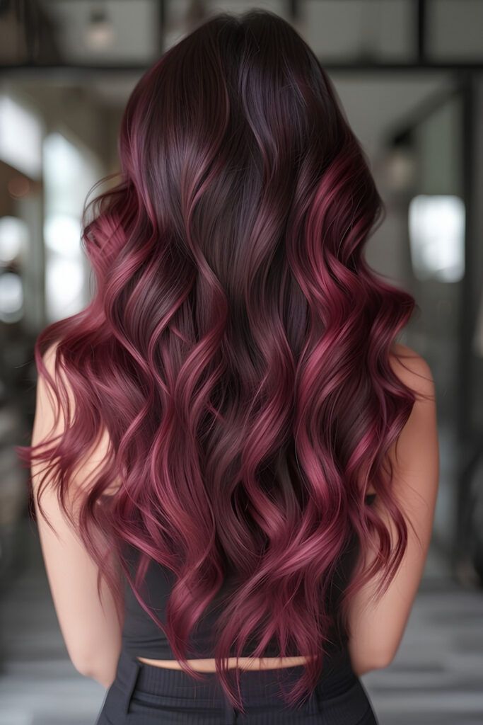 Burgundy Ombre hair