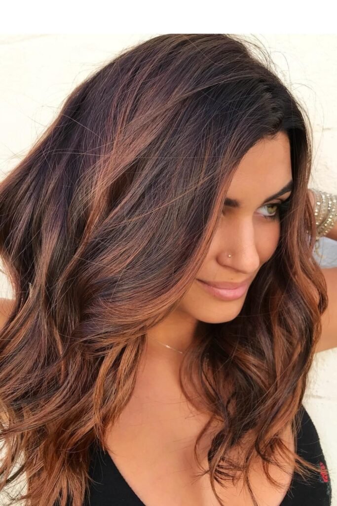 Caramel Highlights on Dark Base