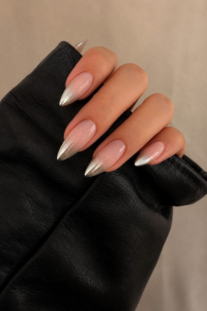 Chrome Baby Boomer Nails