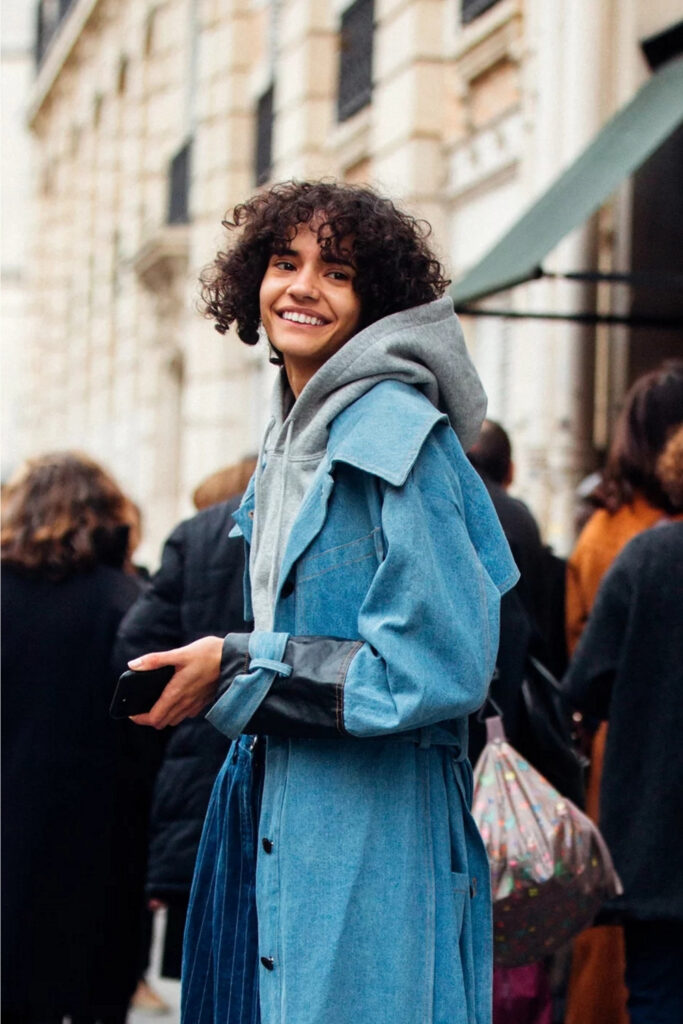 Curly Blunt Bob