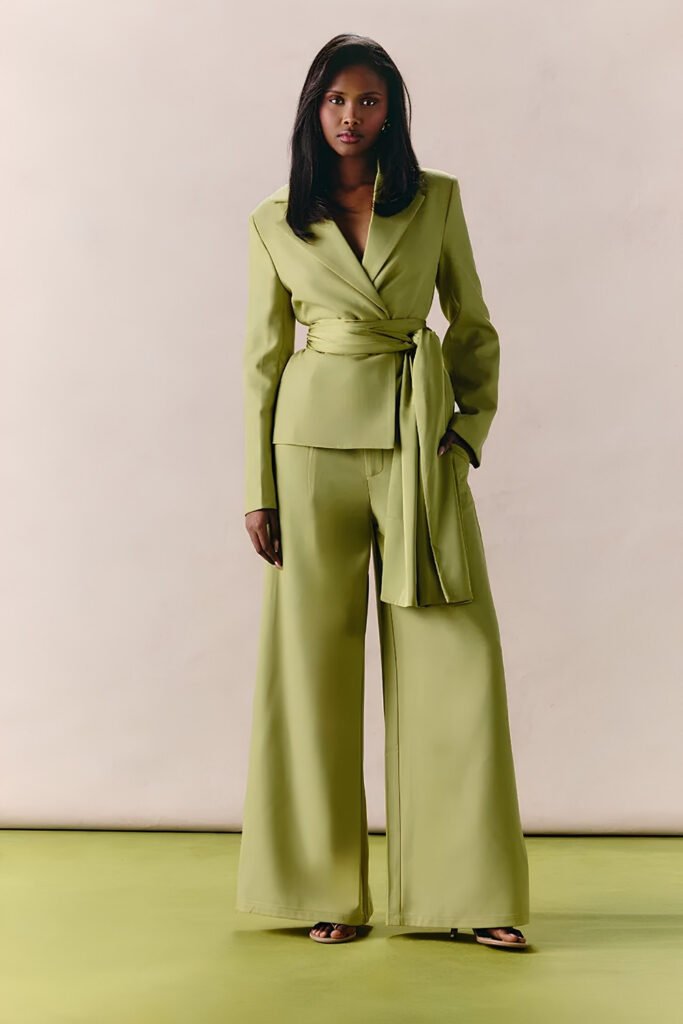 Deep Forest Green Matching Set with Gold Jewellery