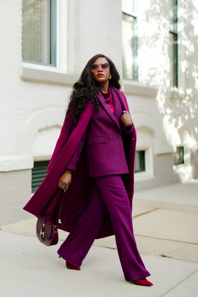 Deep Plum Monochrome Look