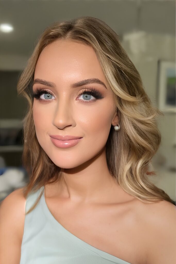 Bridesmaid makeup: dolphin glow