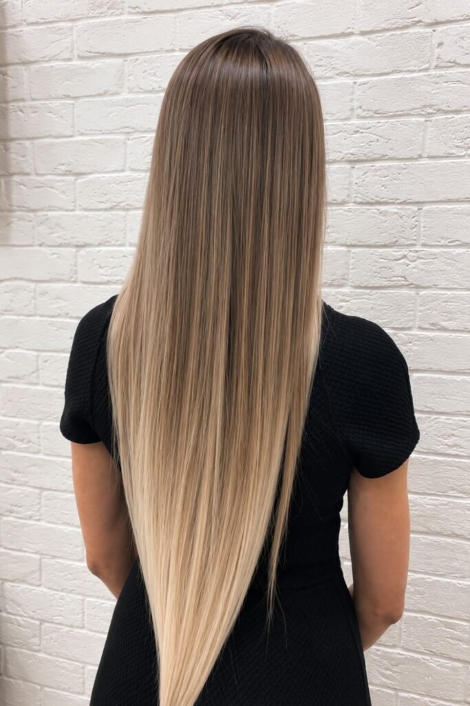 Full-Length Air Touch Ombré on Long Hair