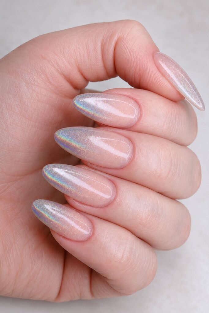 Glitter Baby Boomer Nails