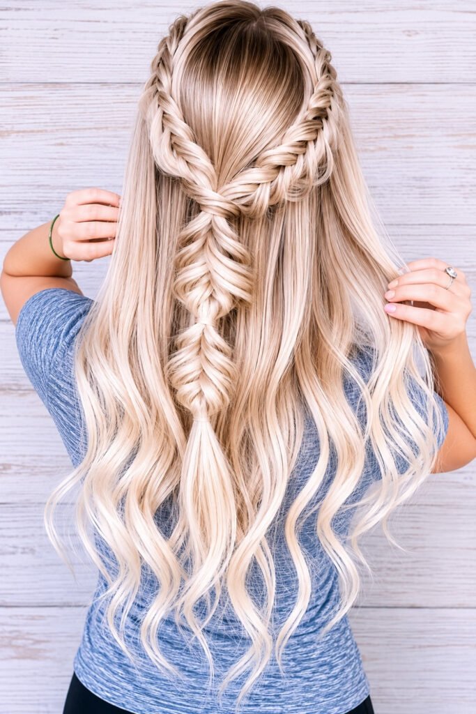 Half Up Fishtail