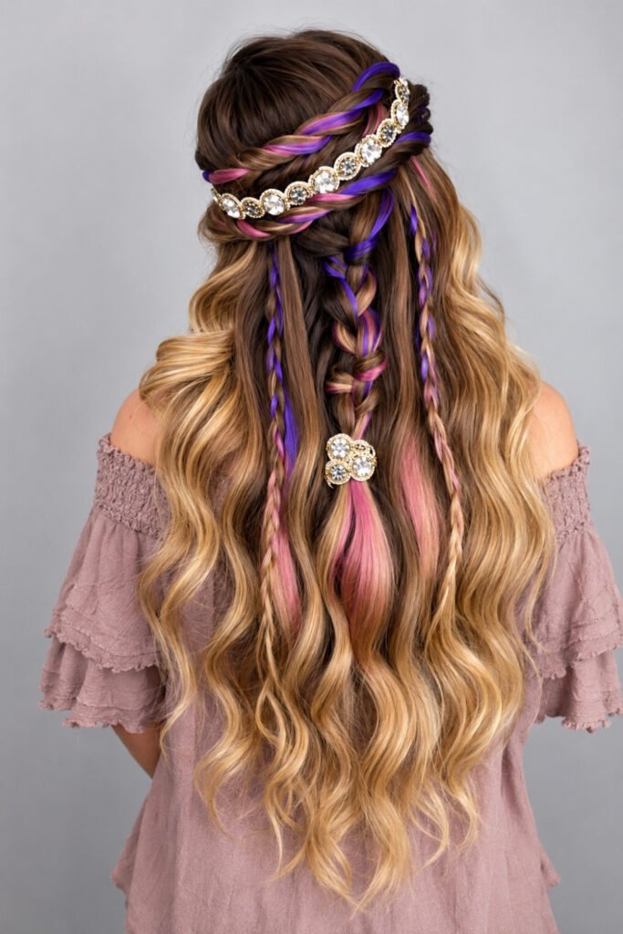 Jeweled Headband Braid