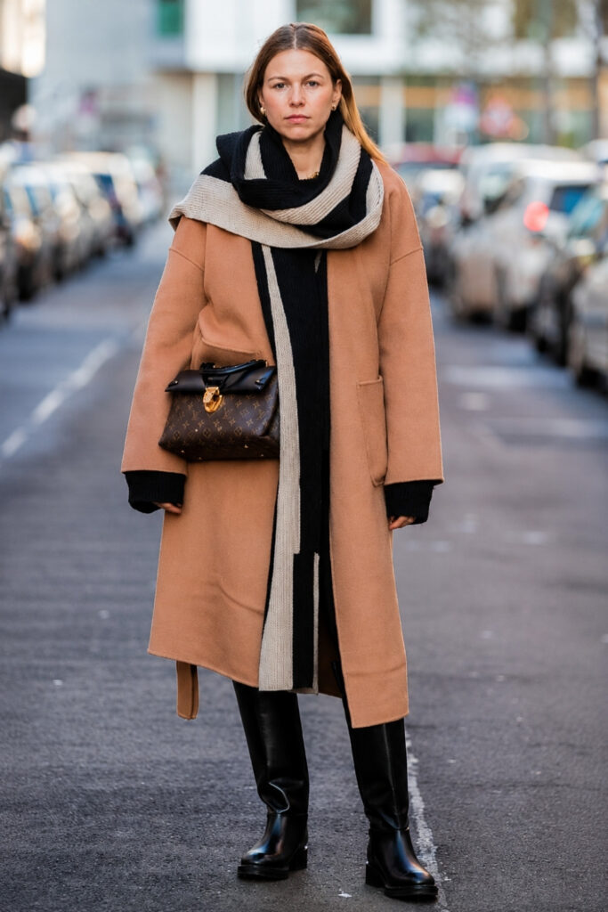 Longline Coat with Slim Jeans