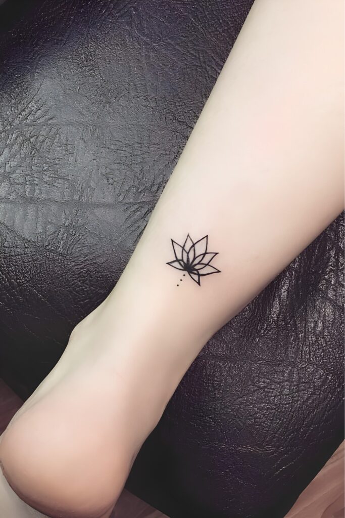 Lotus petals tattoo on a man