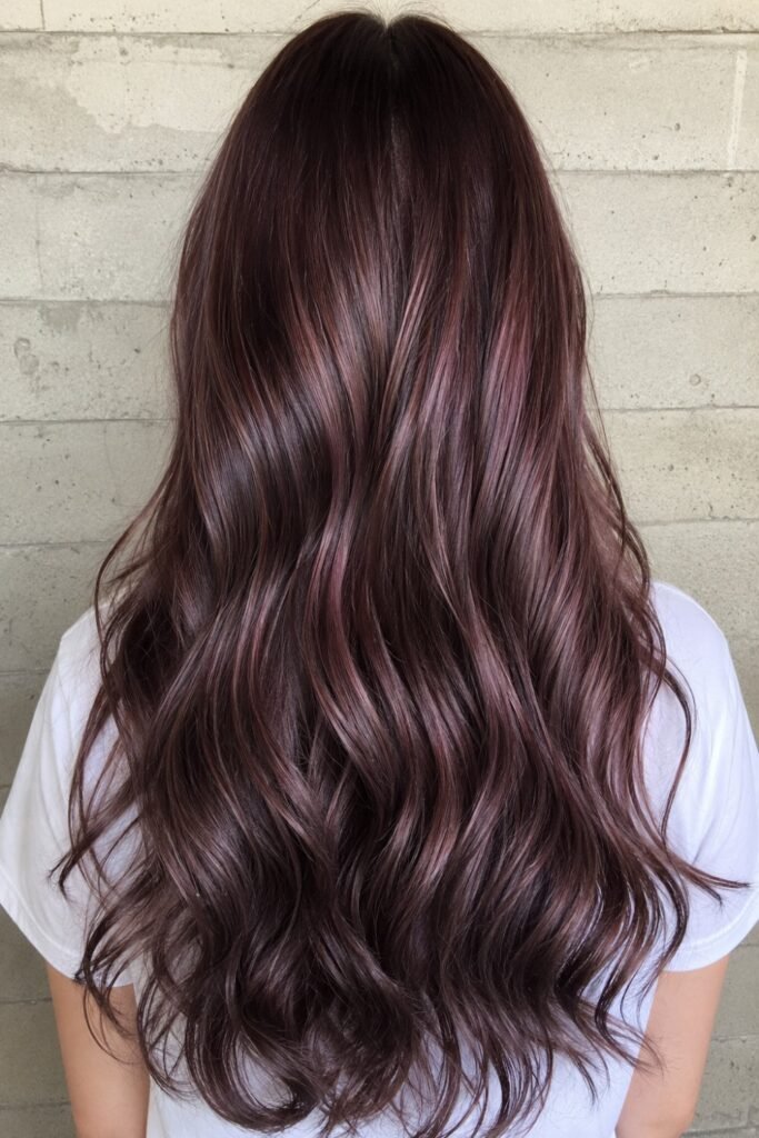 Mauve-Tinted Dark Brunette