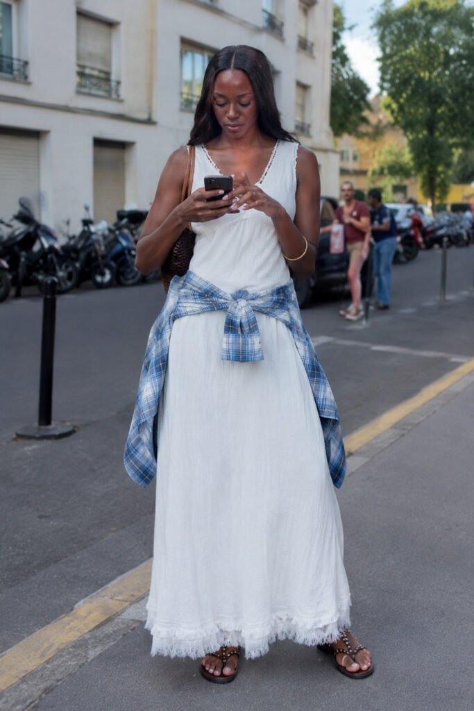 Midi Sundress with a Light Cardigan