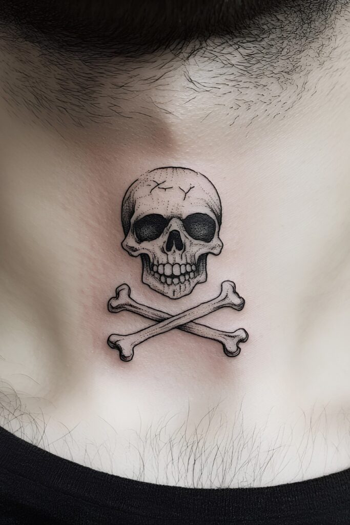 Mini skull tattoo on a man