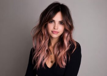 Muted Summer Rose Brunette Hair Color