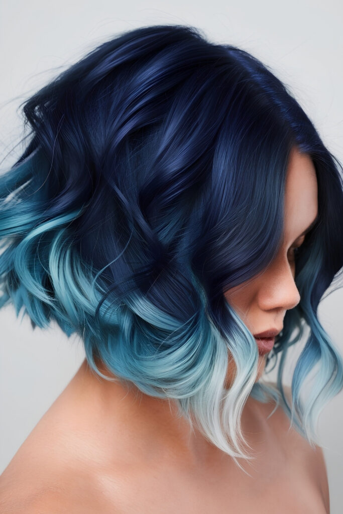Ocean Blue Ombre hair