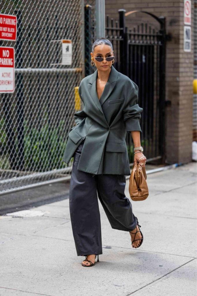 Oversized Blazer with Wide-Leg Trousers