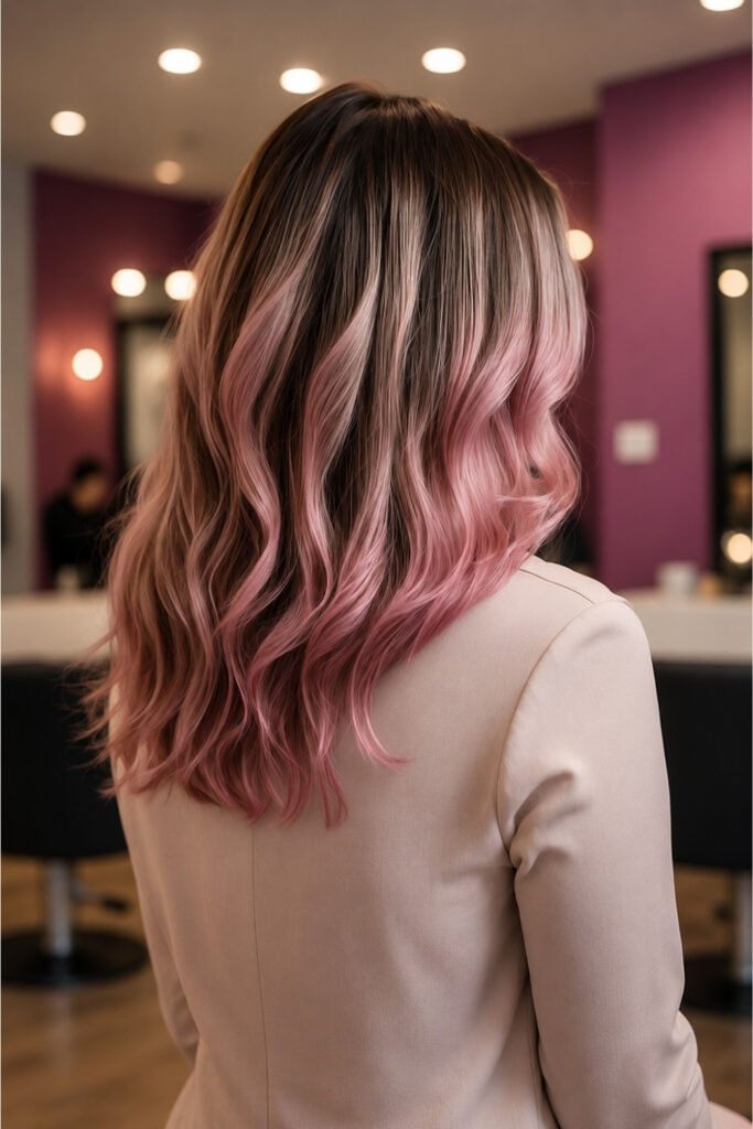 Pastel Neapolitan Ombre Medium Length Hair