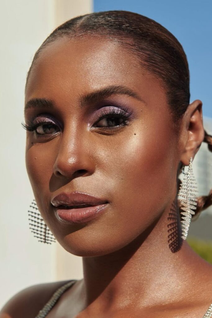 Bridesmaid makeup: purple haze