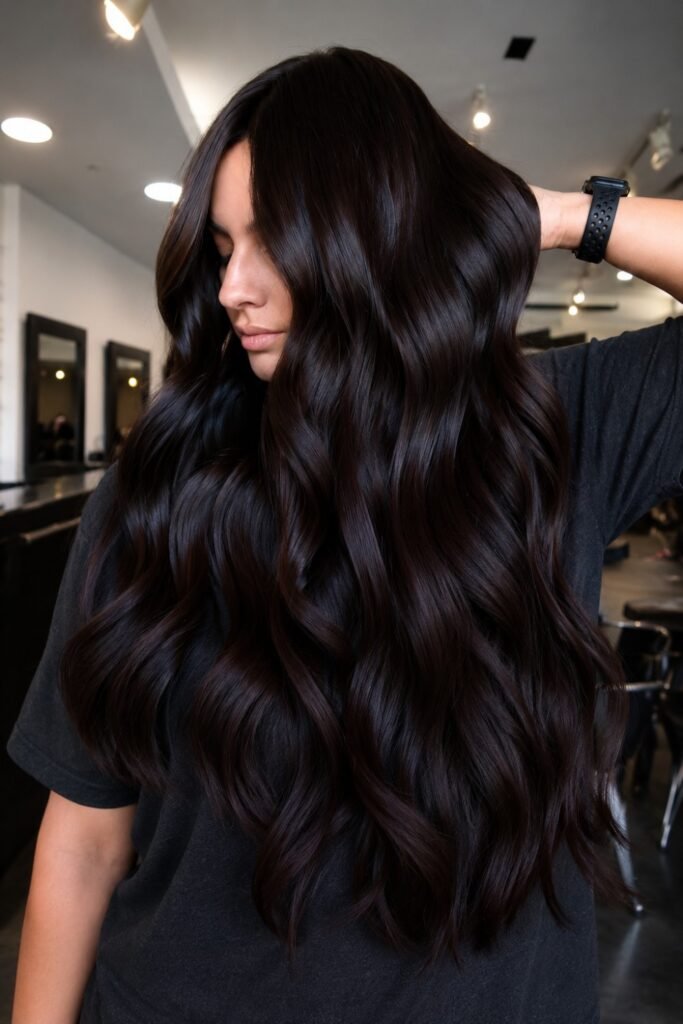 Rich Brunette with Gloss Treatment