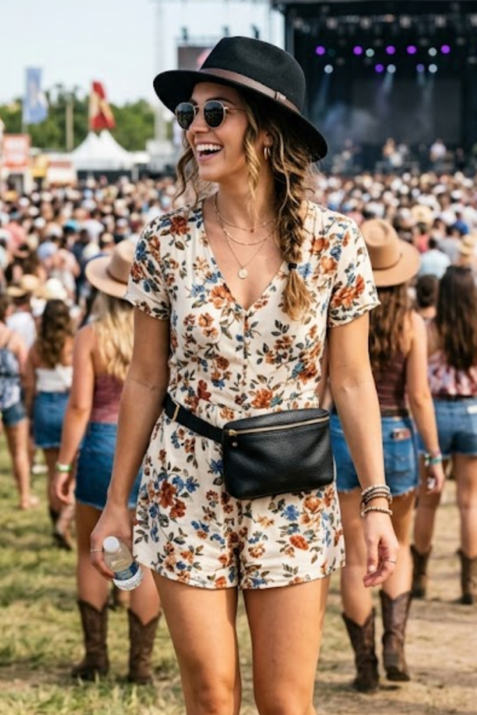 Romper with a Belt Bag