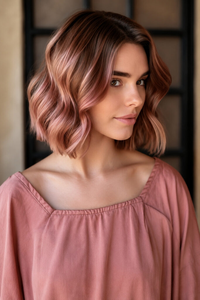 Rose Pink Ombre hair