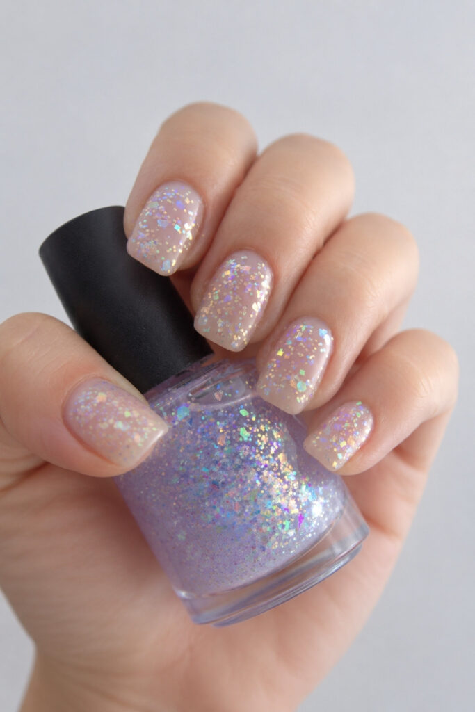 Shattered opal nails
