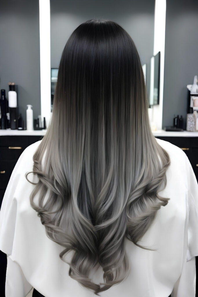Smoky Grey Ombre hair