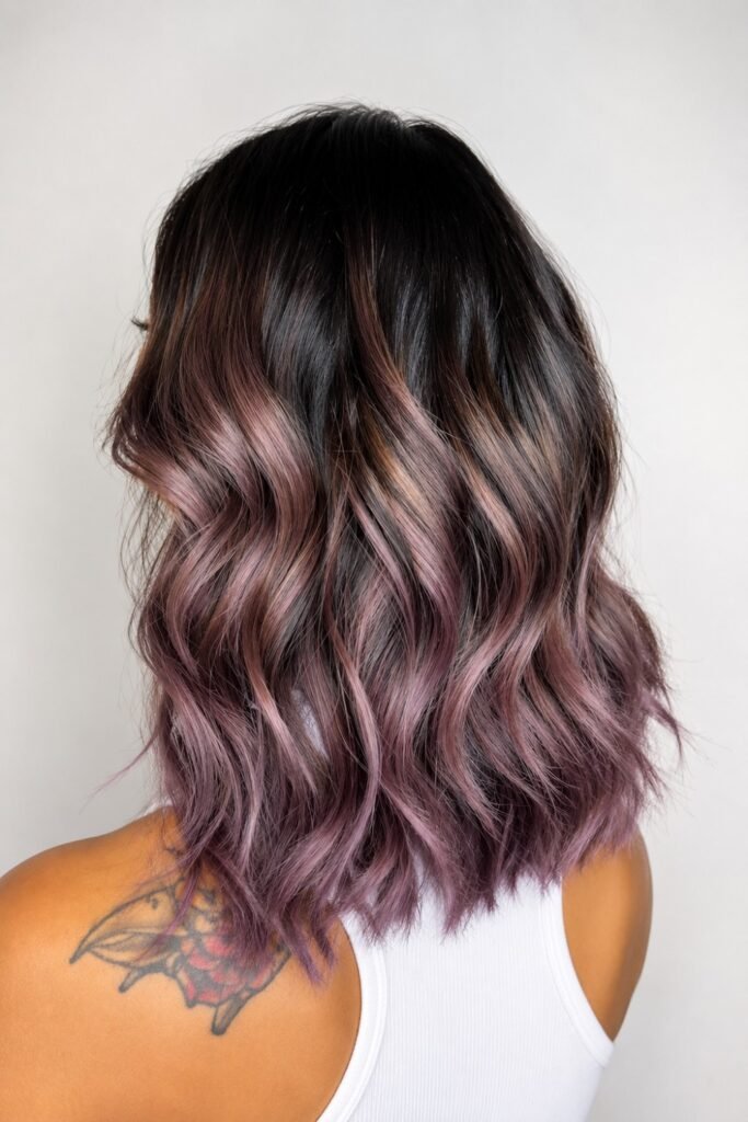 Smoky Rose on Dark Hair