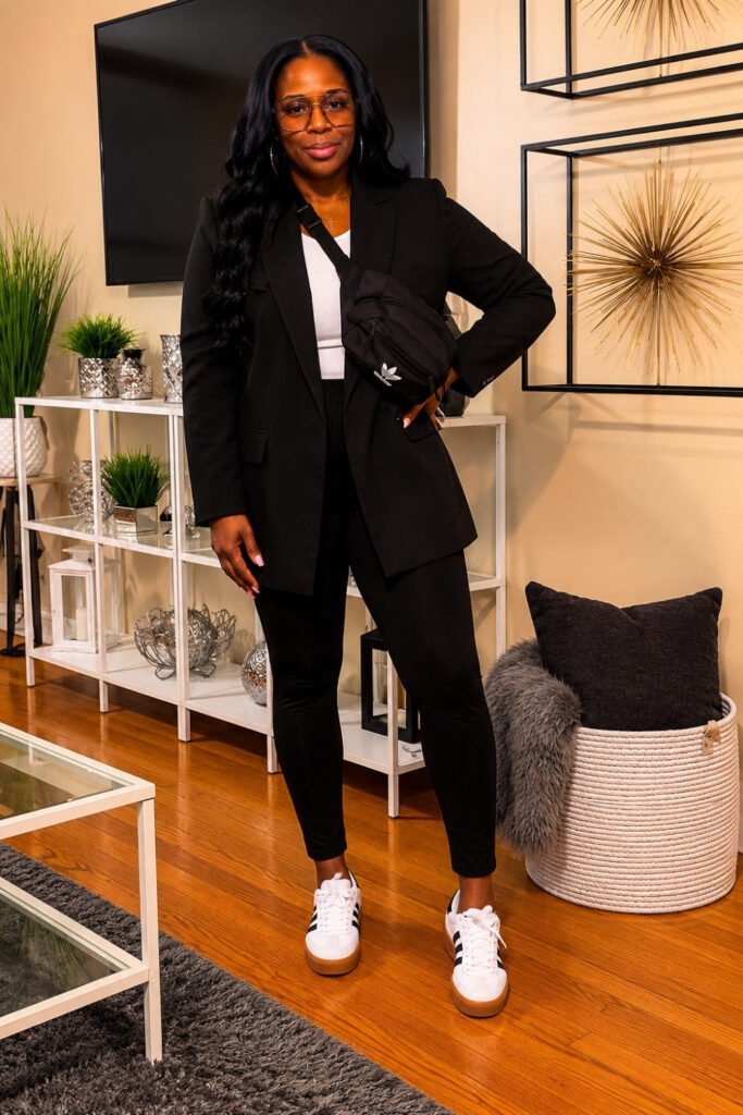 Structured Jogger Set with an Oversized Blazer