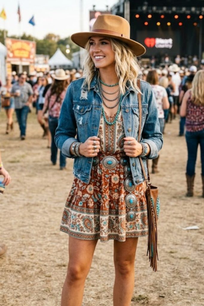 Turquoise and Concho Belt Look