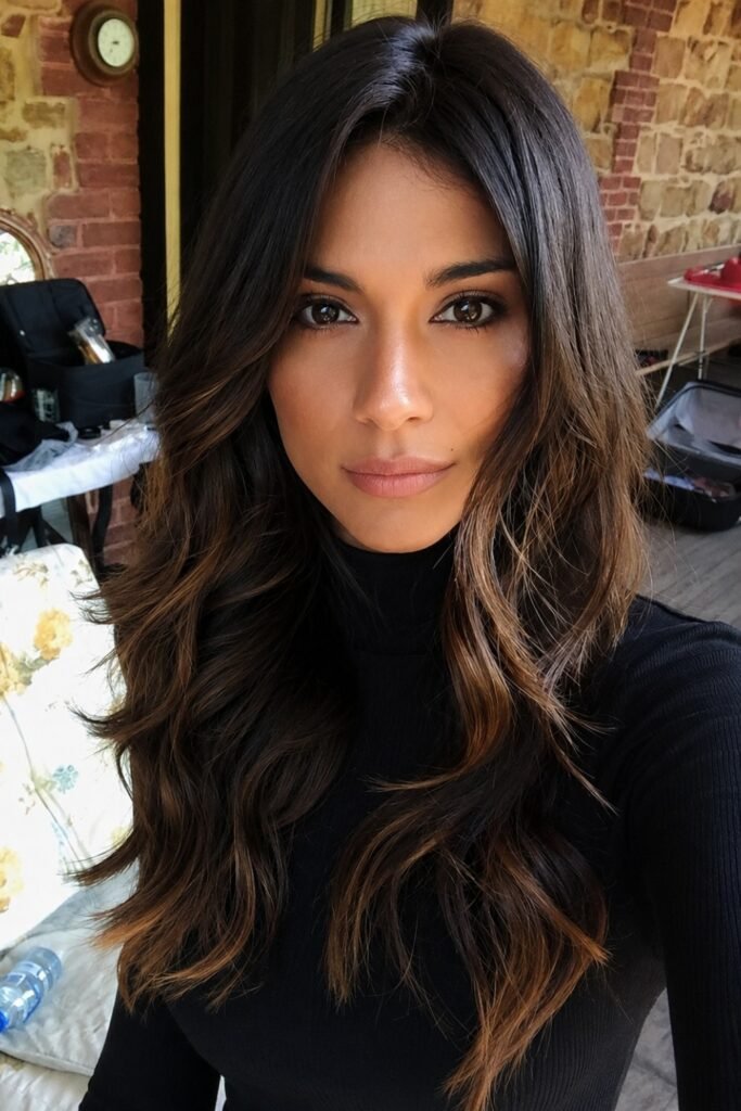 Warm Black with Brown Undertones