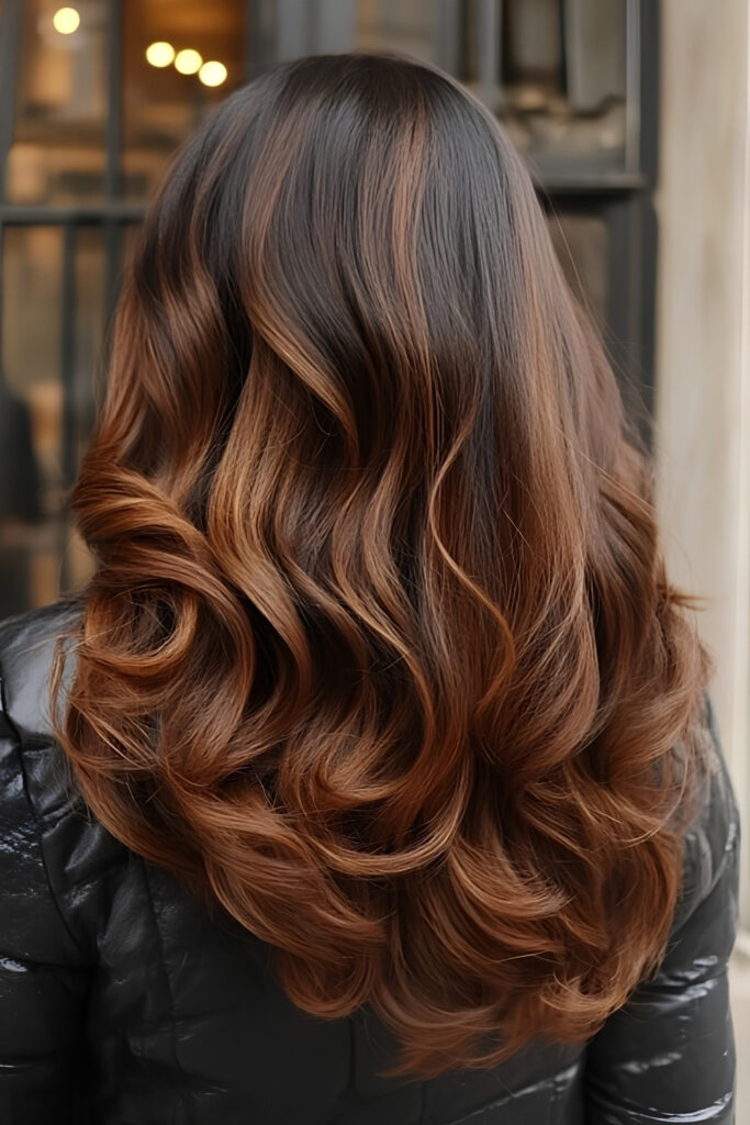 Warm Cinnamon Ombre hair