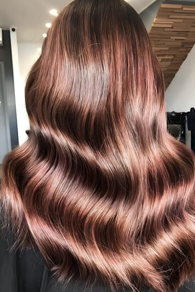 Warm Rose-Gold Brunette Gloss