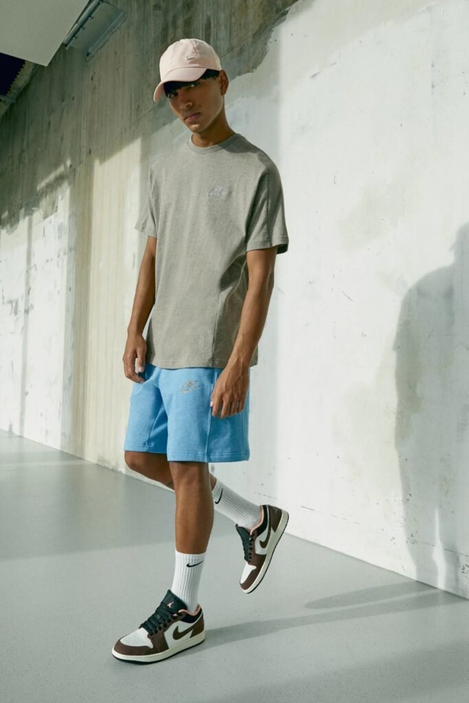 Air Jordan 1 Low, Chino Shorts, Lightweight Tee, Baseball Cap