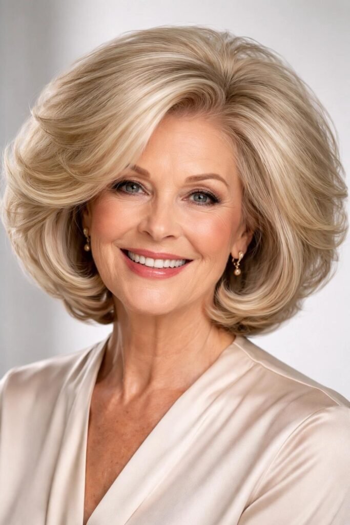 Blowout with Volume at Crown on Mid Length