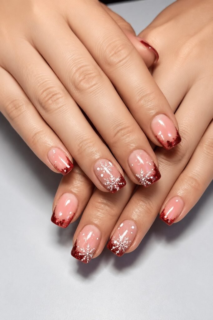 Burgundy and Nude Two-Tone Set