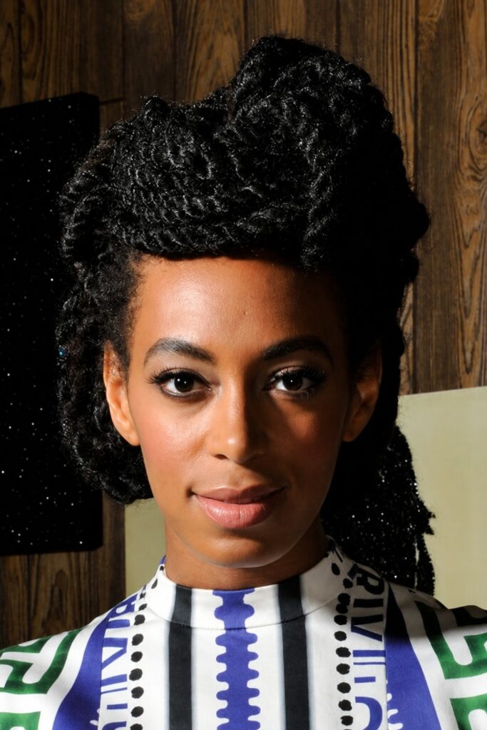 Chunky flat twist updo