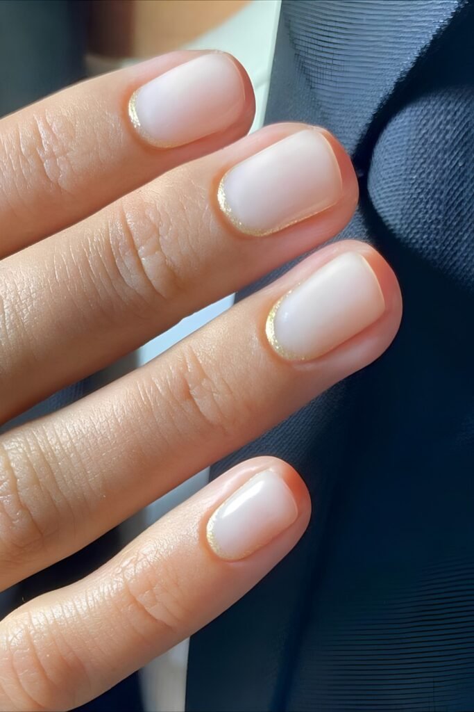 Cloud Dancer White with Gold Cuticle Line